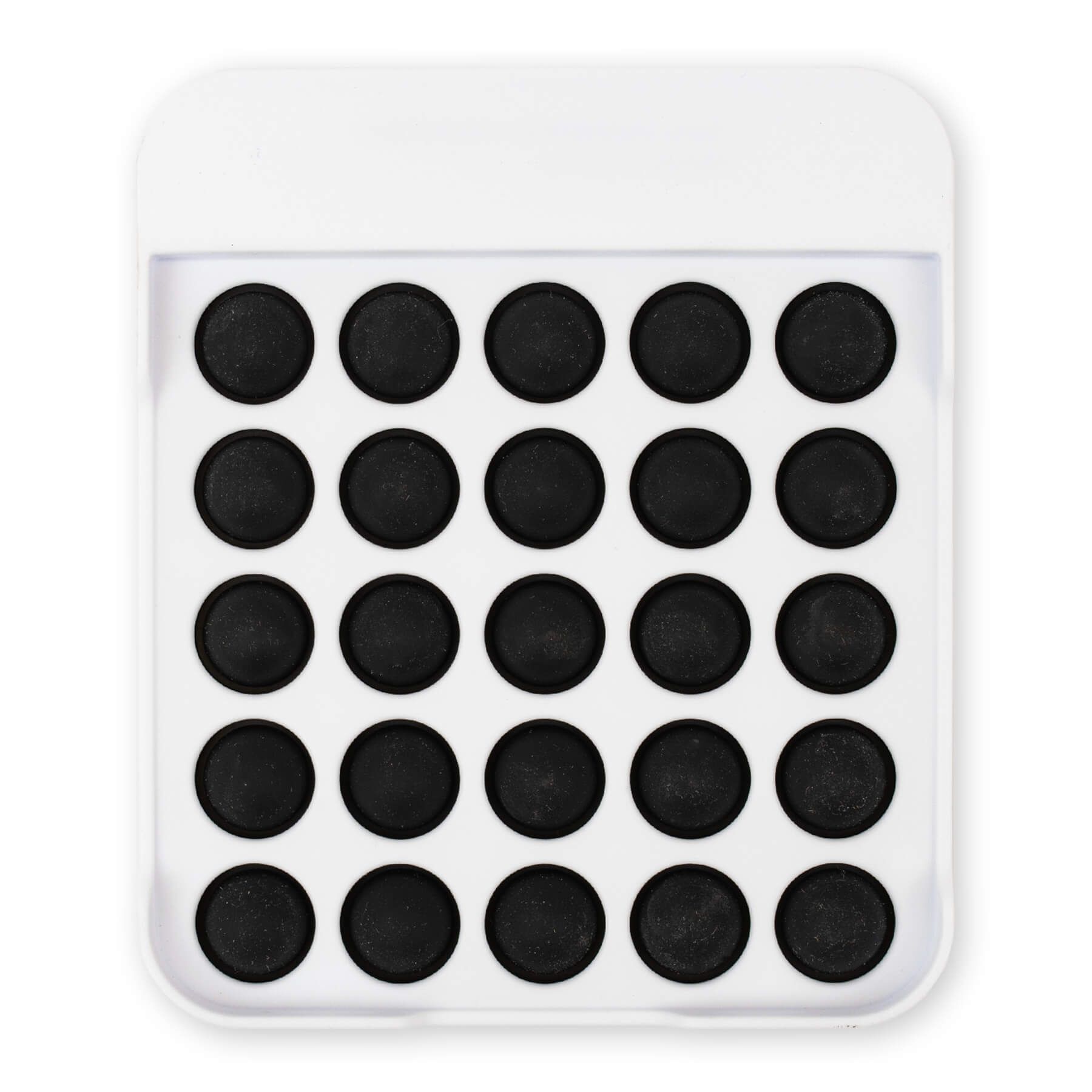 White with Black Buttons - Blank